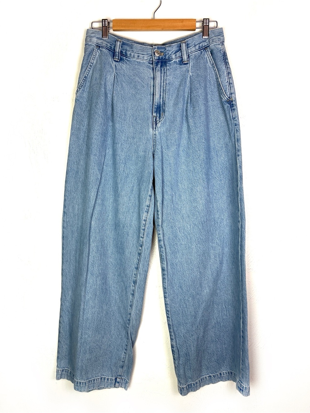 Madewell The Harlow Wide Leg Pleated Jeans size 29 - Picture 3 of 7